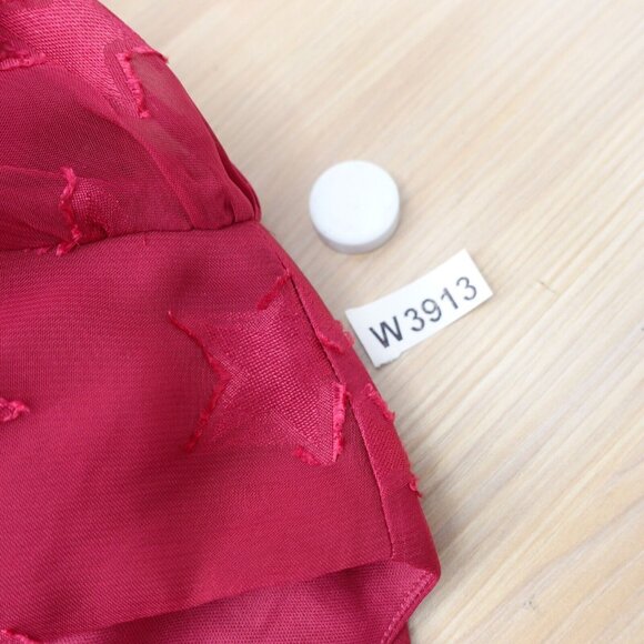 TORRID Dress 1 Red Empire Midi 1X Plus Tier Flowy Peasant Prairie Clip Dot - Picture 12 of 12